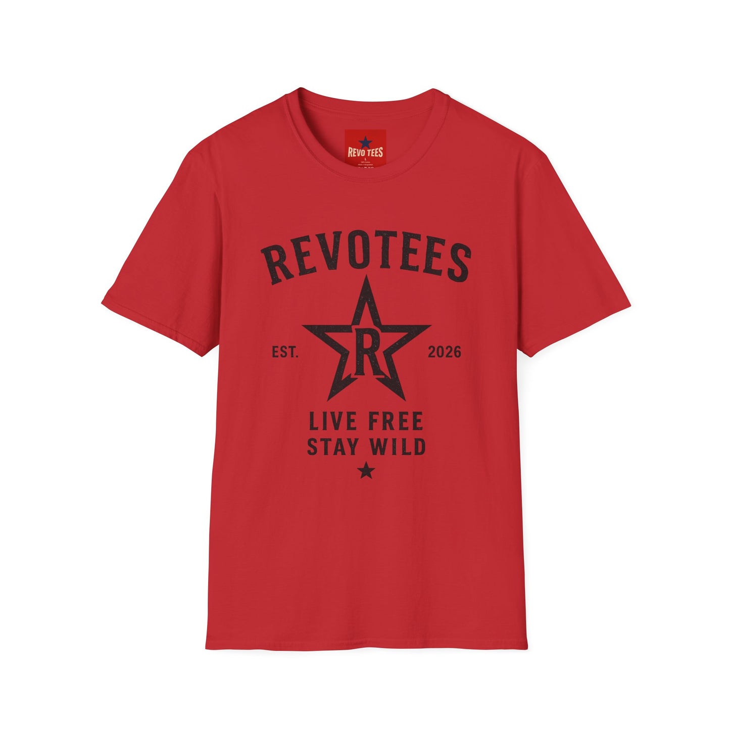 Revotees Graphic T-Shirt — "Revotees" Star Logo Tee (Est. 2026)