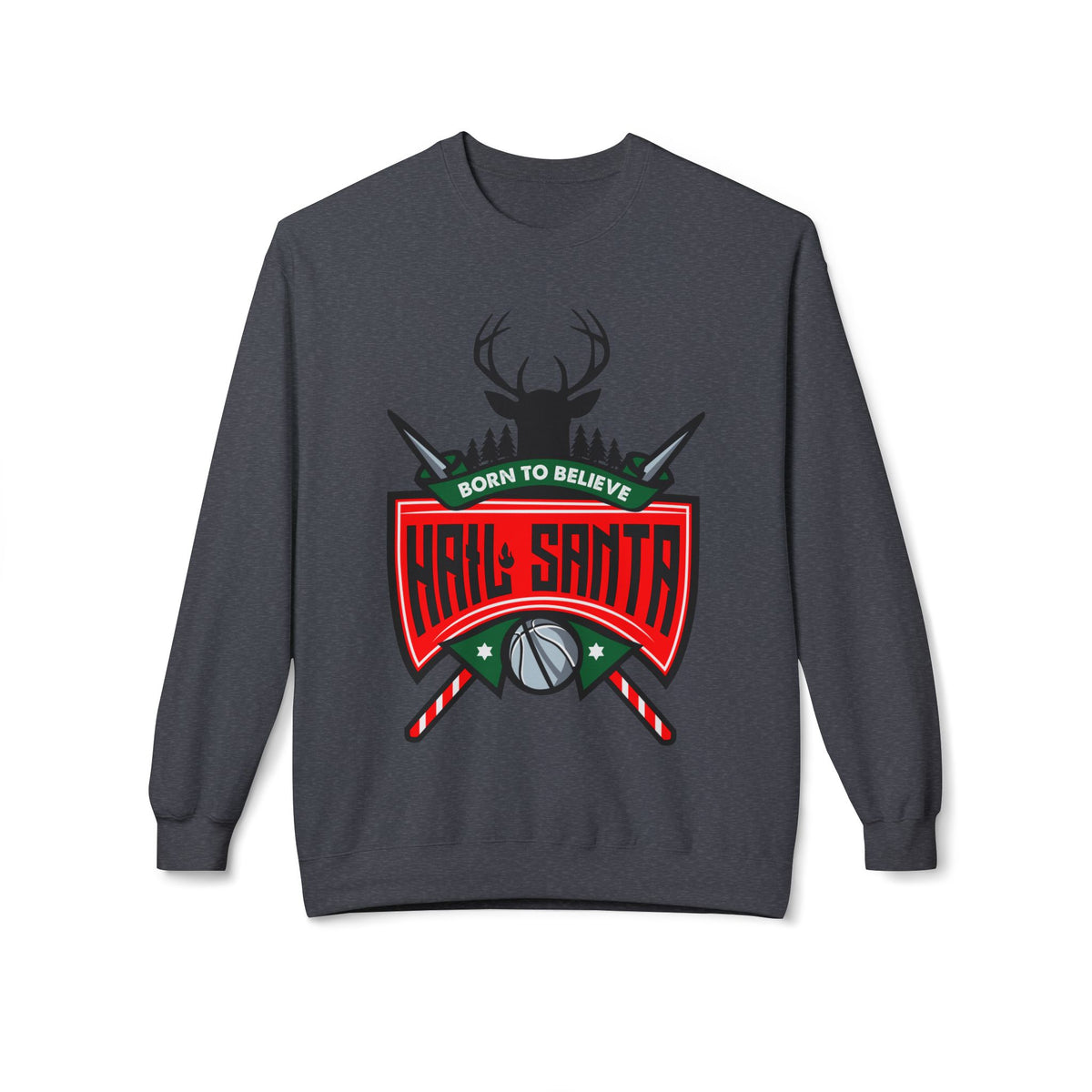 "Hail Santa" Masonic Christmas Crested Crewneck