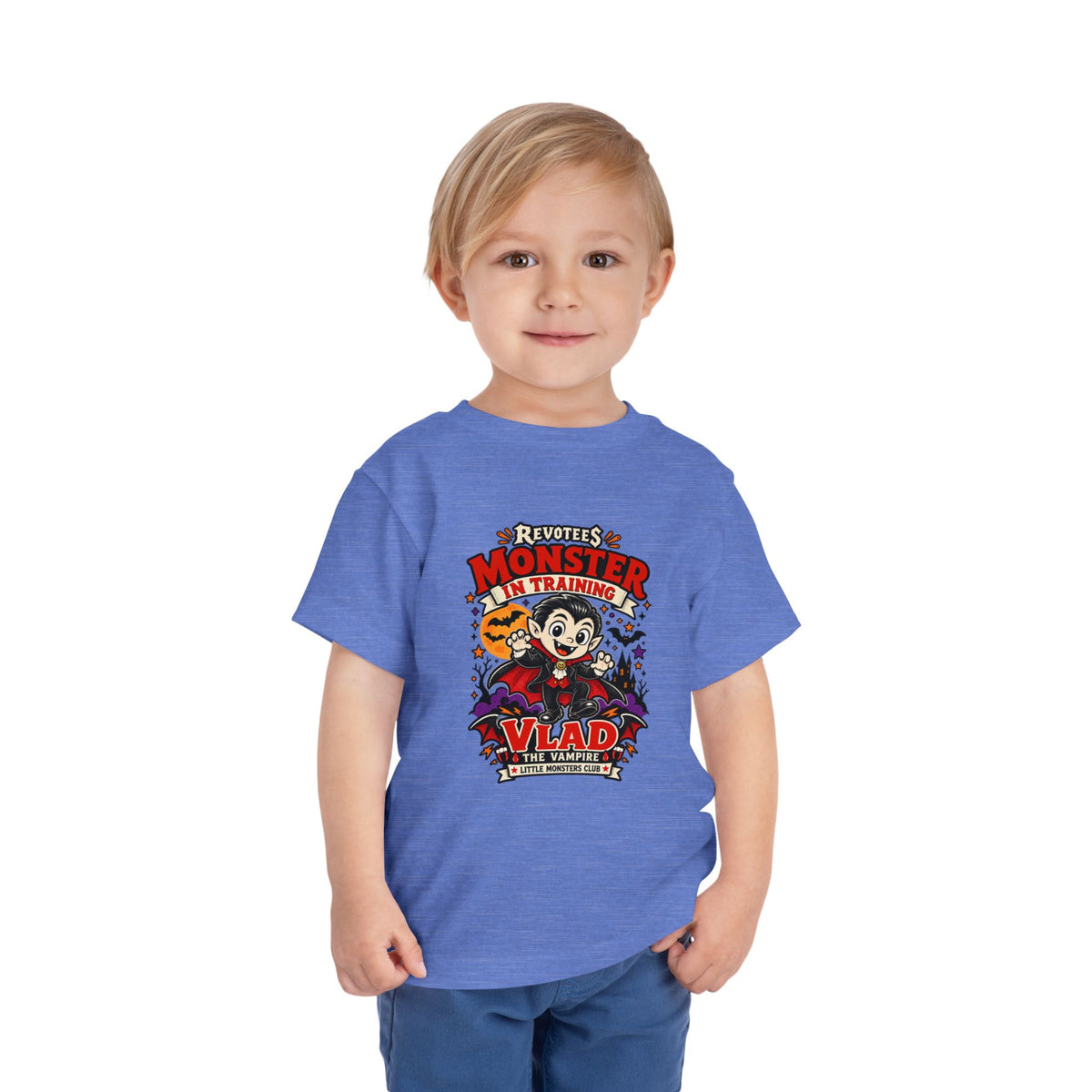 REVOTEES Toddler Monster In Training Tee — 'Vlad the Vampire' Halloween Kids Shirt