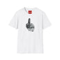 Graphic T-Shirt — Grayscale Middle Finger Design