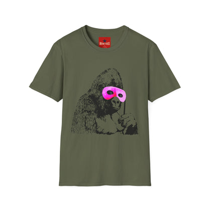Banksy Gorilla with Pink Sleep Mask T-Shirt