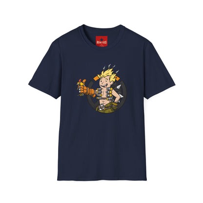 Junkrat-Inspired Gamer Tee — Cartoon Explosive Hero Graphic T-Shirt