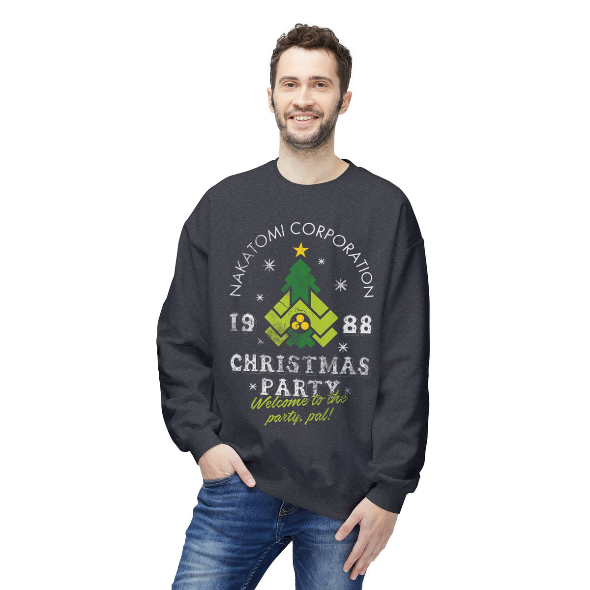 Die Hard 'Nakatomi Corporation 1988' Holiday Crewneck Christmas Party Sweatshirt
