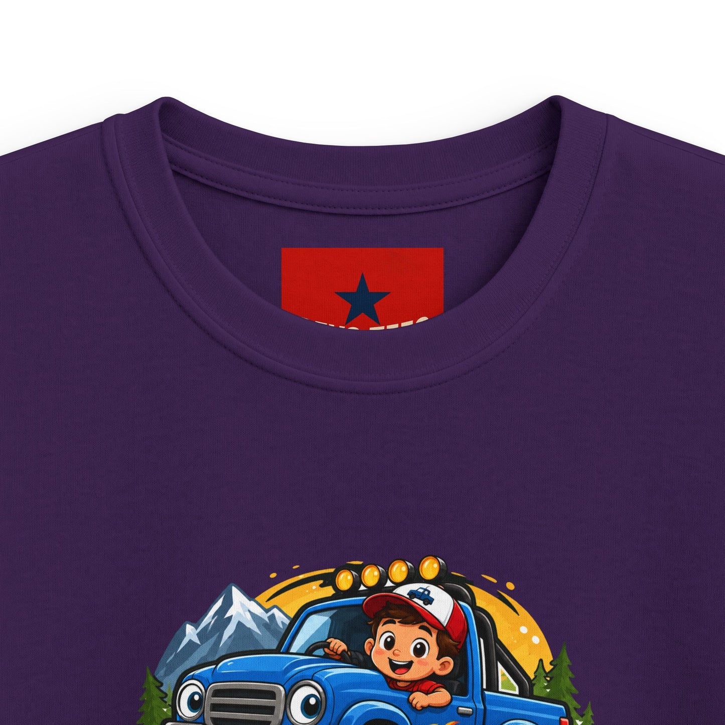 Kids Tee — "Lil' Trucker" Monster Truck Kids T-Shirt | Cute Off-Road Cartoon Top