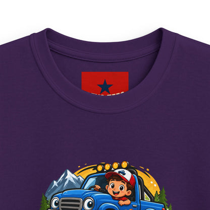 Kids Tee — "Lil' Trucker" Monster Truck Kids T-Shirt | Cute Off-Road Cartoon Top
