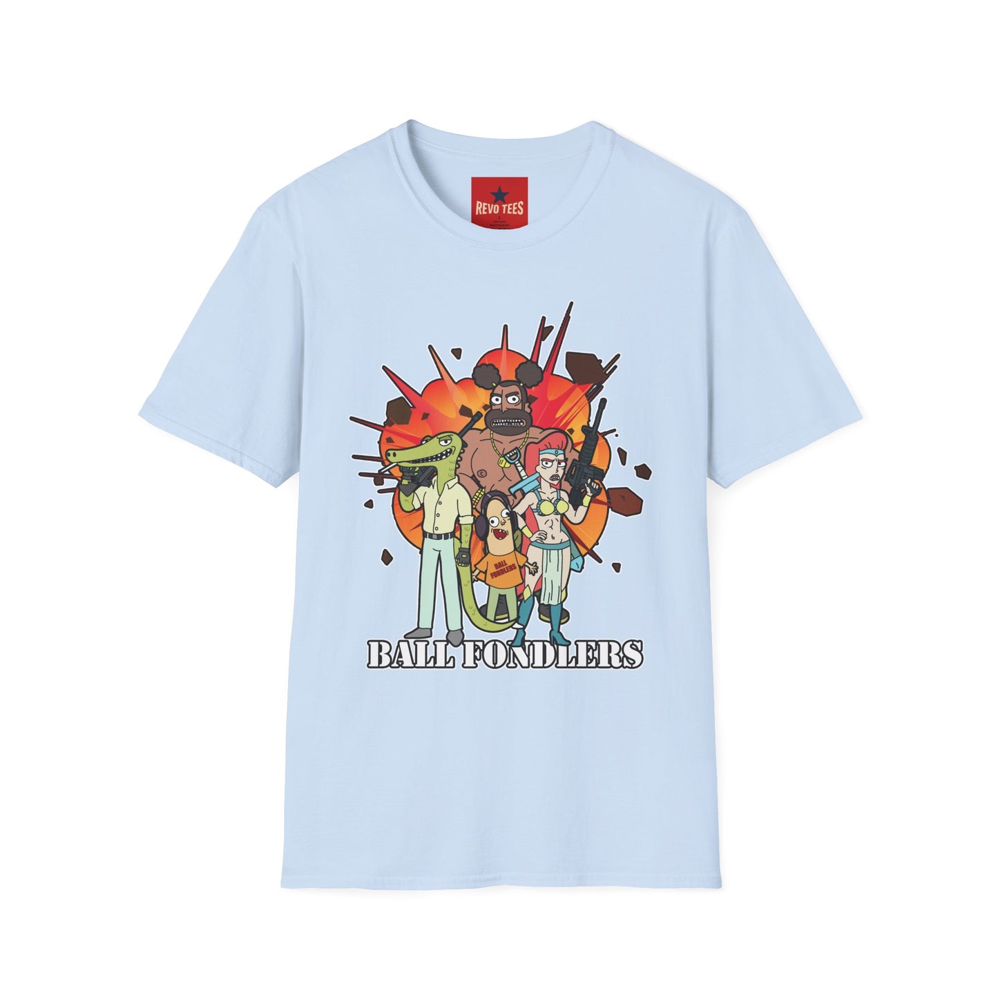 Cartoon Apocalypse T-Shirt — Retro Comic Crew with 'Built to Deliver' Design