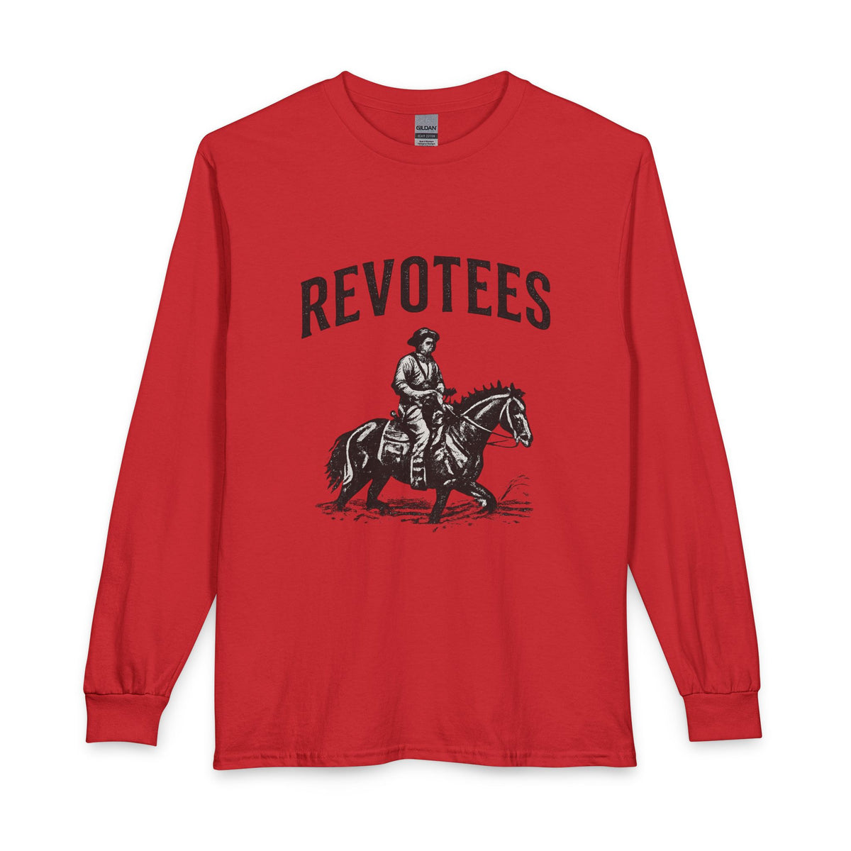 Revotees Rider Long-Sleeve Vintage Western Horse Graphic T-Shirt