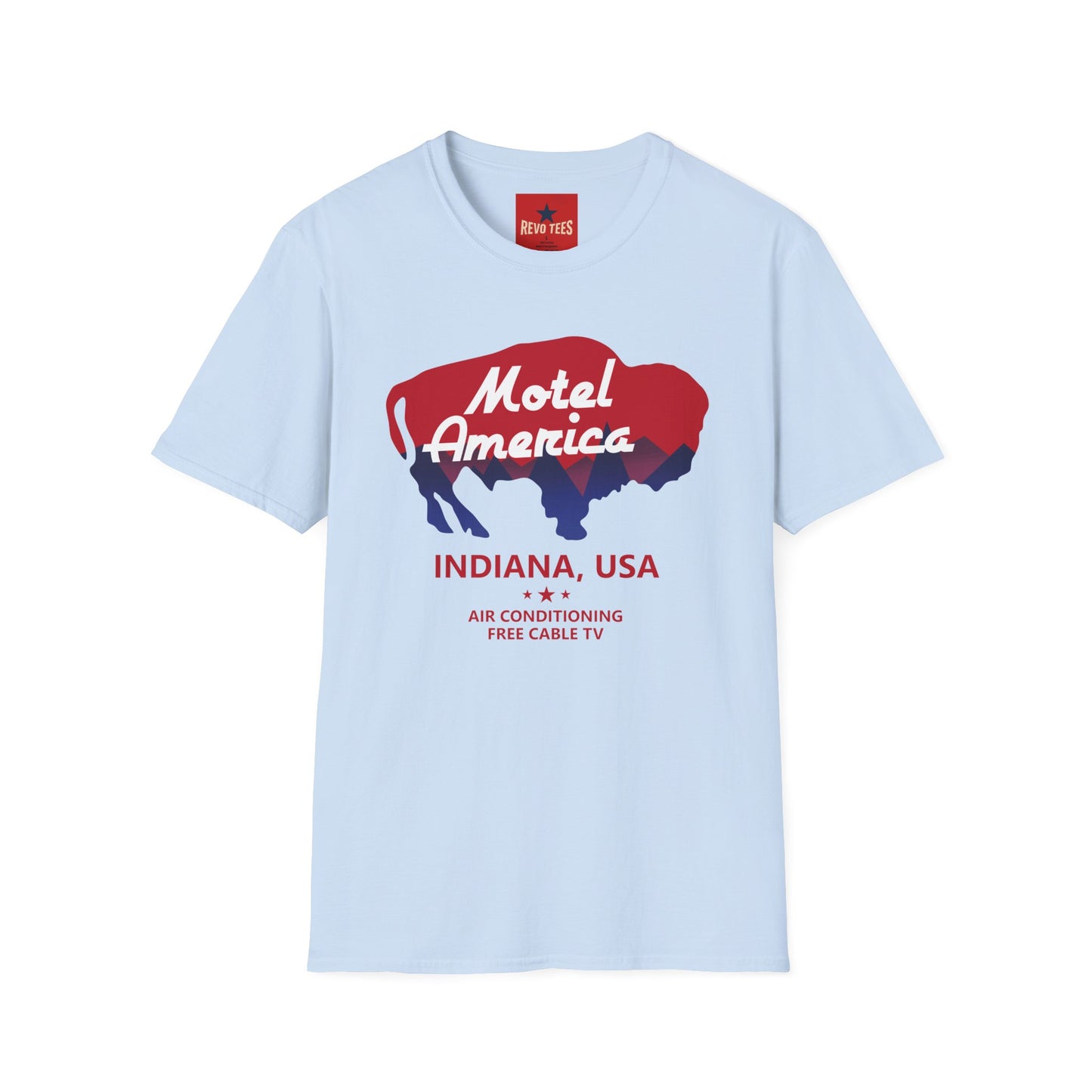 Motel America Buffalo T-Shirt — Retro Indiana Roadtrip Tee