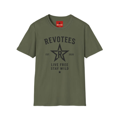 REVOTEES Graphic T-Shirt — "Revotees" Star Logo Tee (Est. 2026)