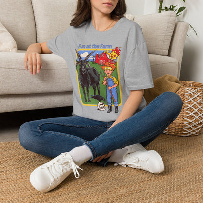 Fun at the Farm T-Shirt — Vintage Barn & Goat Graphic Tee