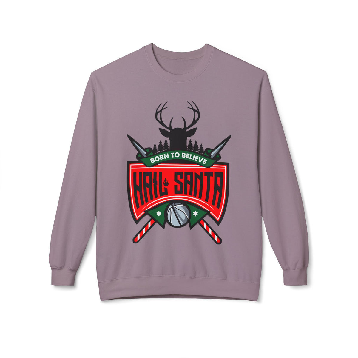 "Hail Santa" Masonic Christmas Crested Crewneck