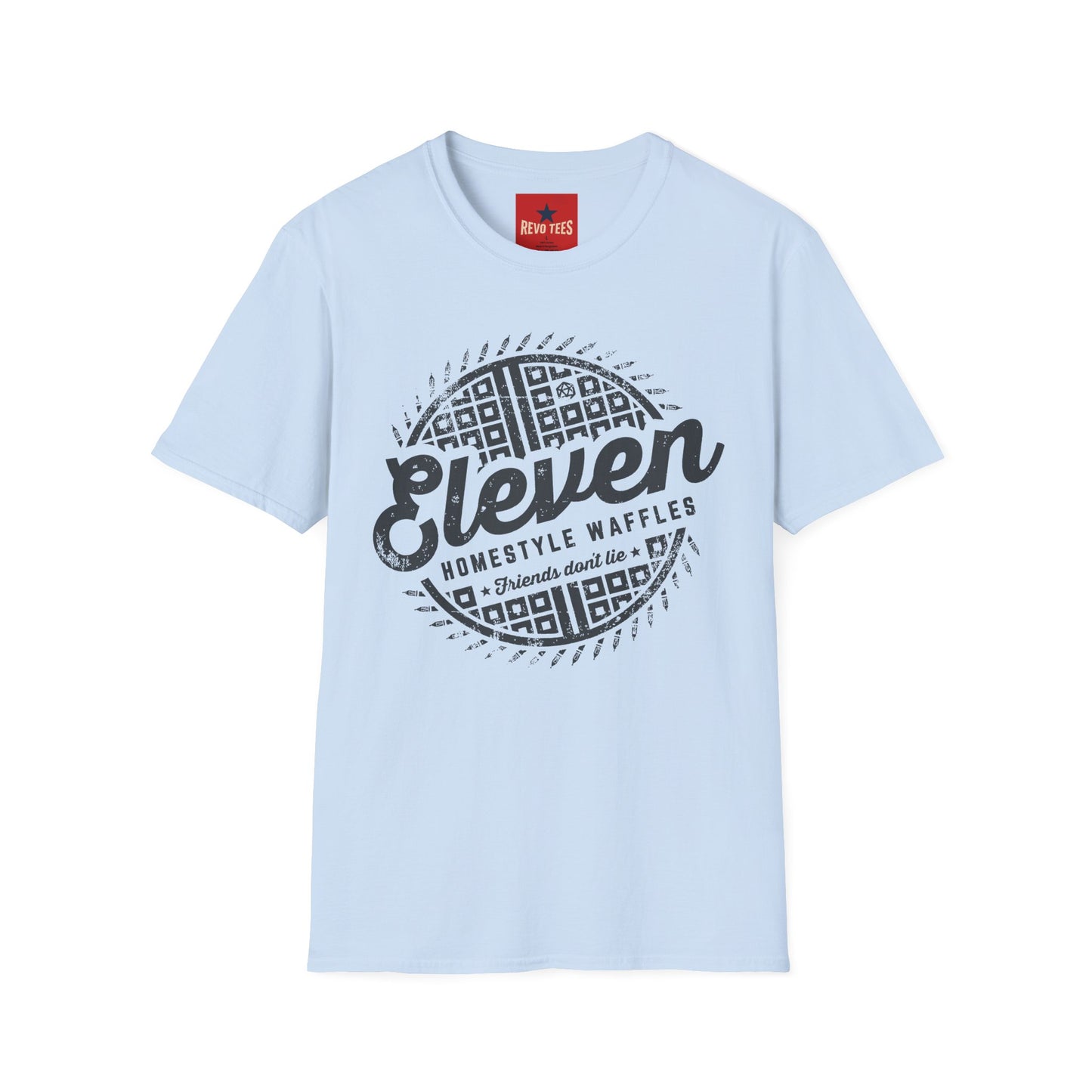 Eleven Waffles Graphic T-Shirt — Retro Breakfast Cafe Tee