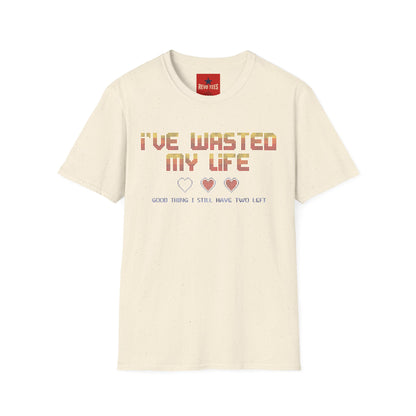 T-Shirt — "I've Wasted My Life" Retro Heart Gamer Tee