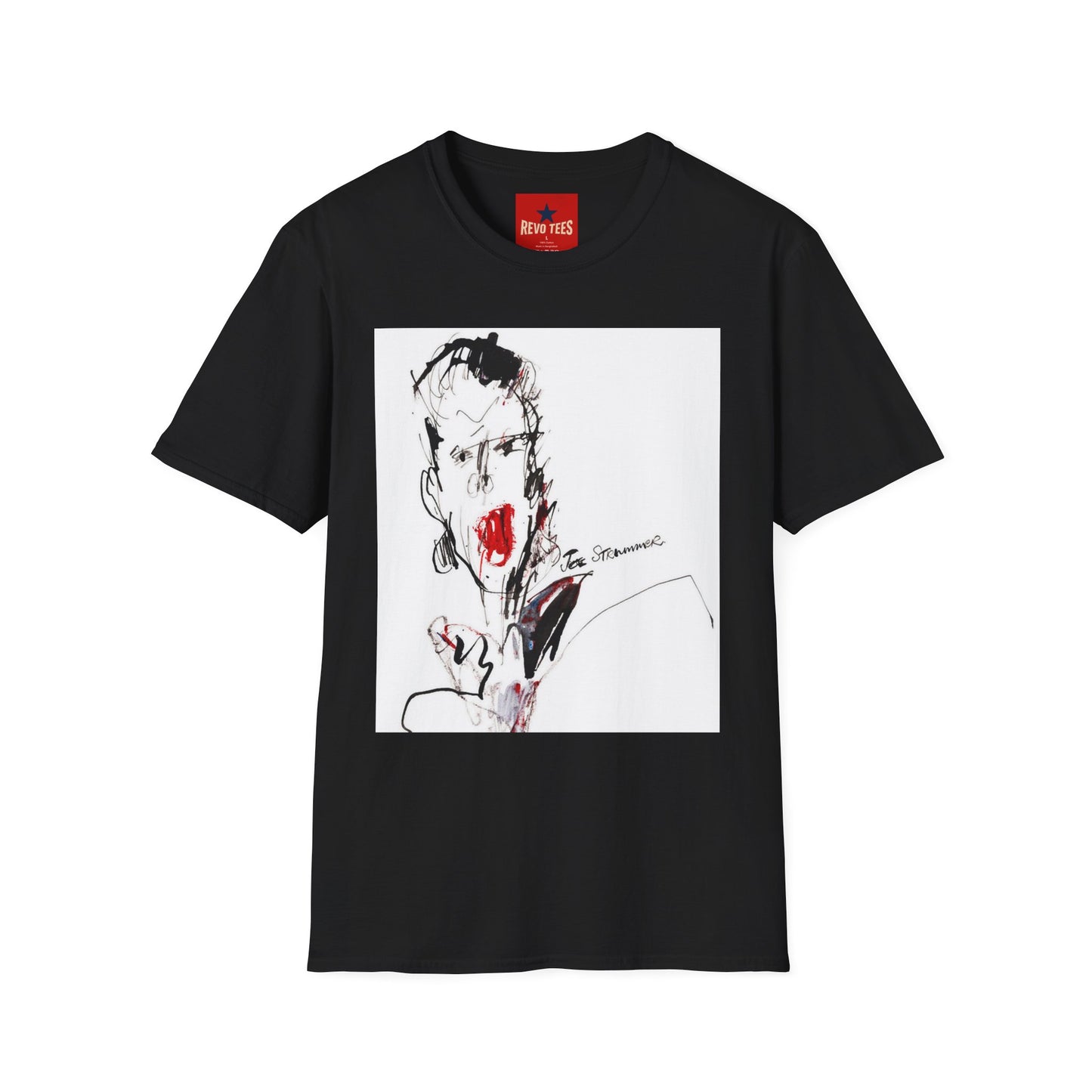 The Clash - Joe Strummer - By Ray Lowry - Unisex Softstyle T-Shirt