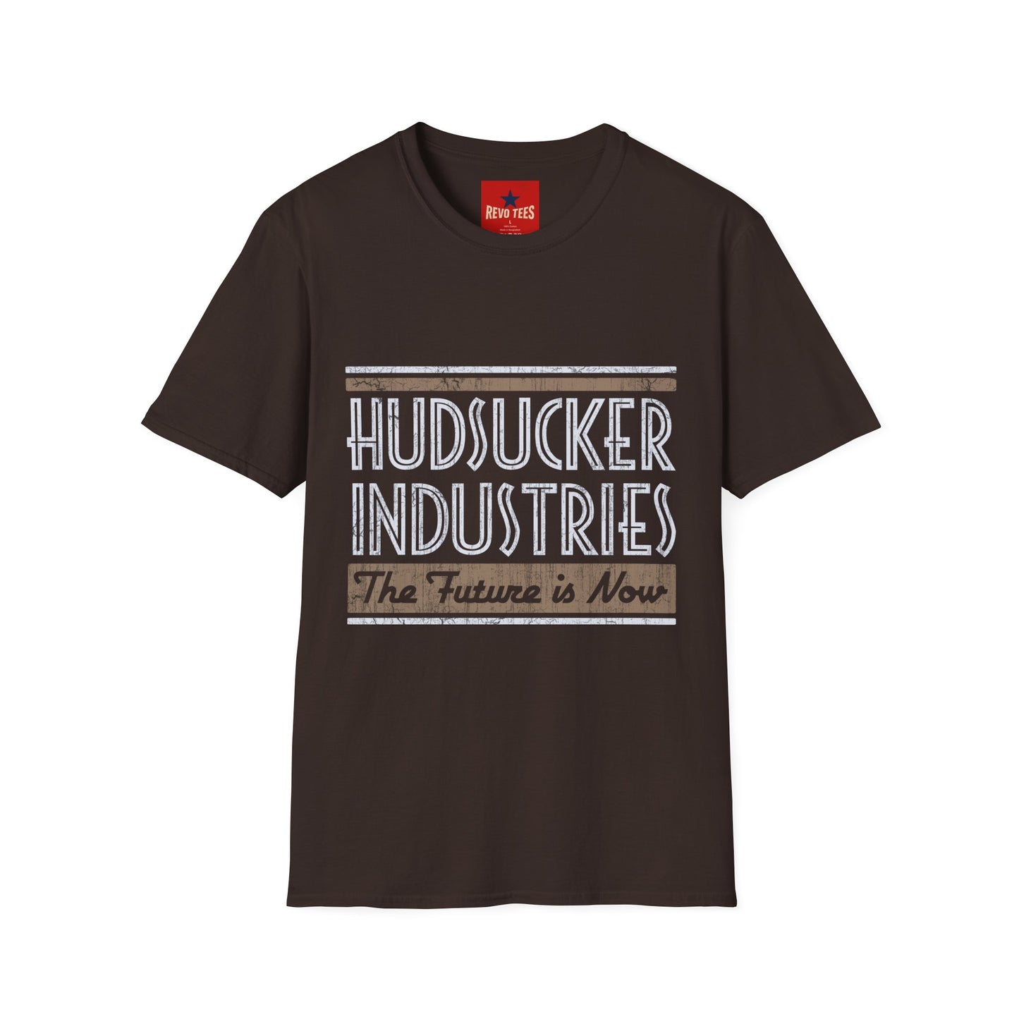 Hudsucker Industries Retro Logo T‑Shirt – 'The Future is Now' Graphic Tee