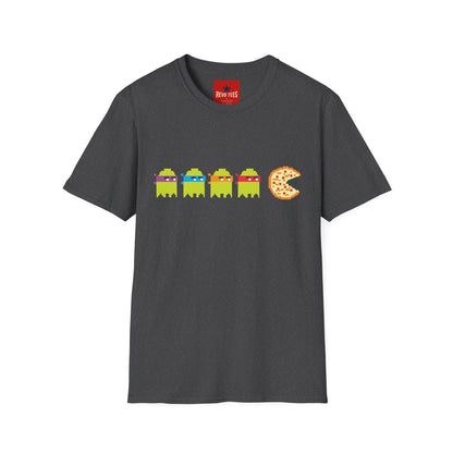 Retro Pixel Arcade T-Shirt — Pac-Man Style Pizza Game Tee
