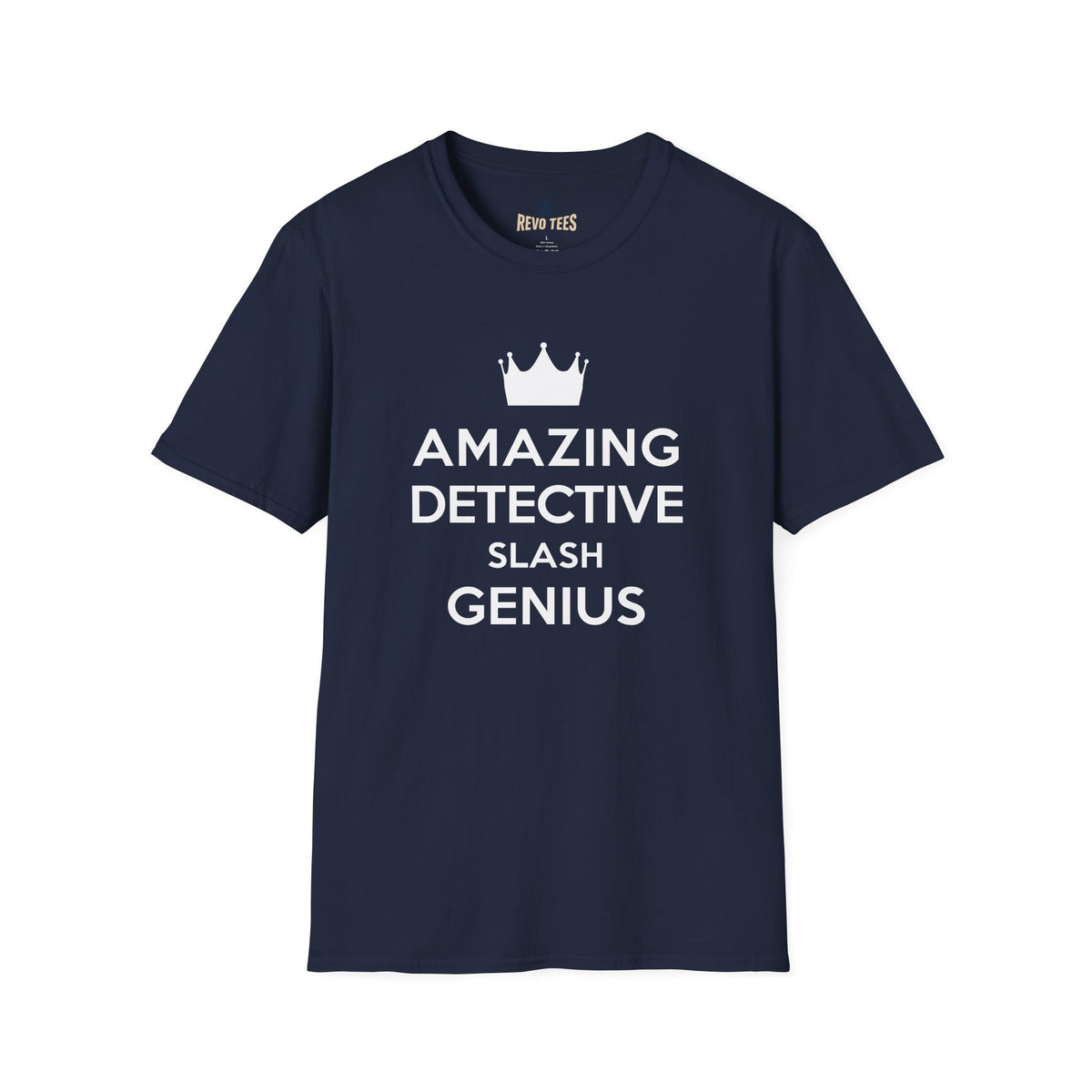 Revotees Amazing Detective Slash Genius Funny Crown Graphic for Sleuths Gift Giving T-Shirt - alternate view 8