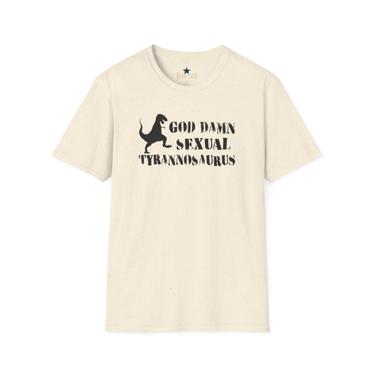 Revotees God Damn Sexual Tyrannosaurus Funny Dino Graphic T-Shirt - alternate view 2