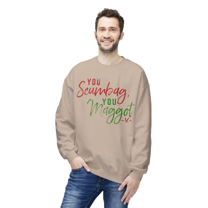 "You Scumbag, You Maggot" Festive Fairy Tale of New York Script Crewneck Sweatshirt
