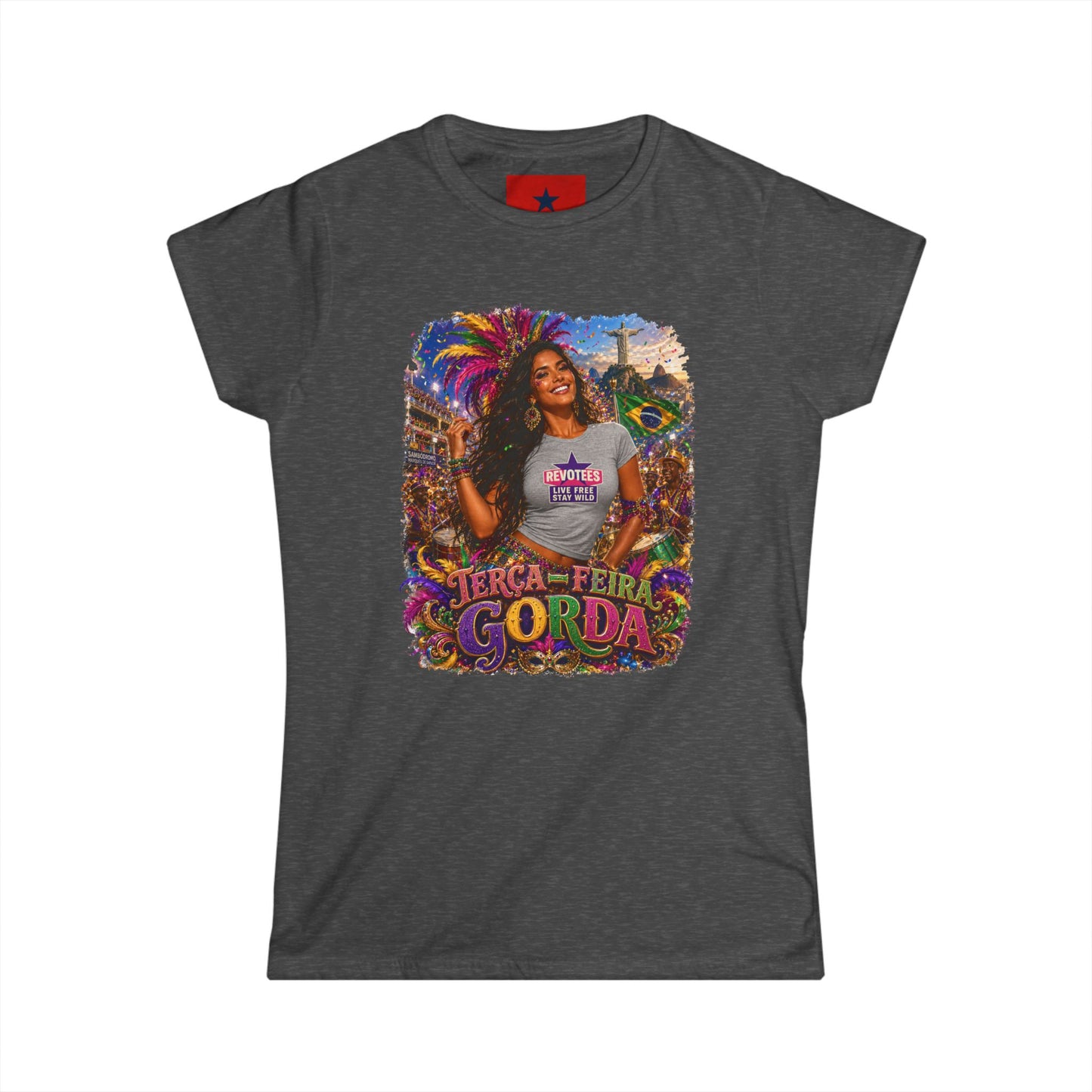 Rio Carnival Festival Tee — Women's White Crewneck