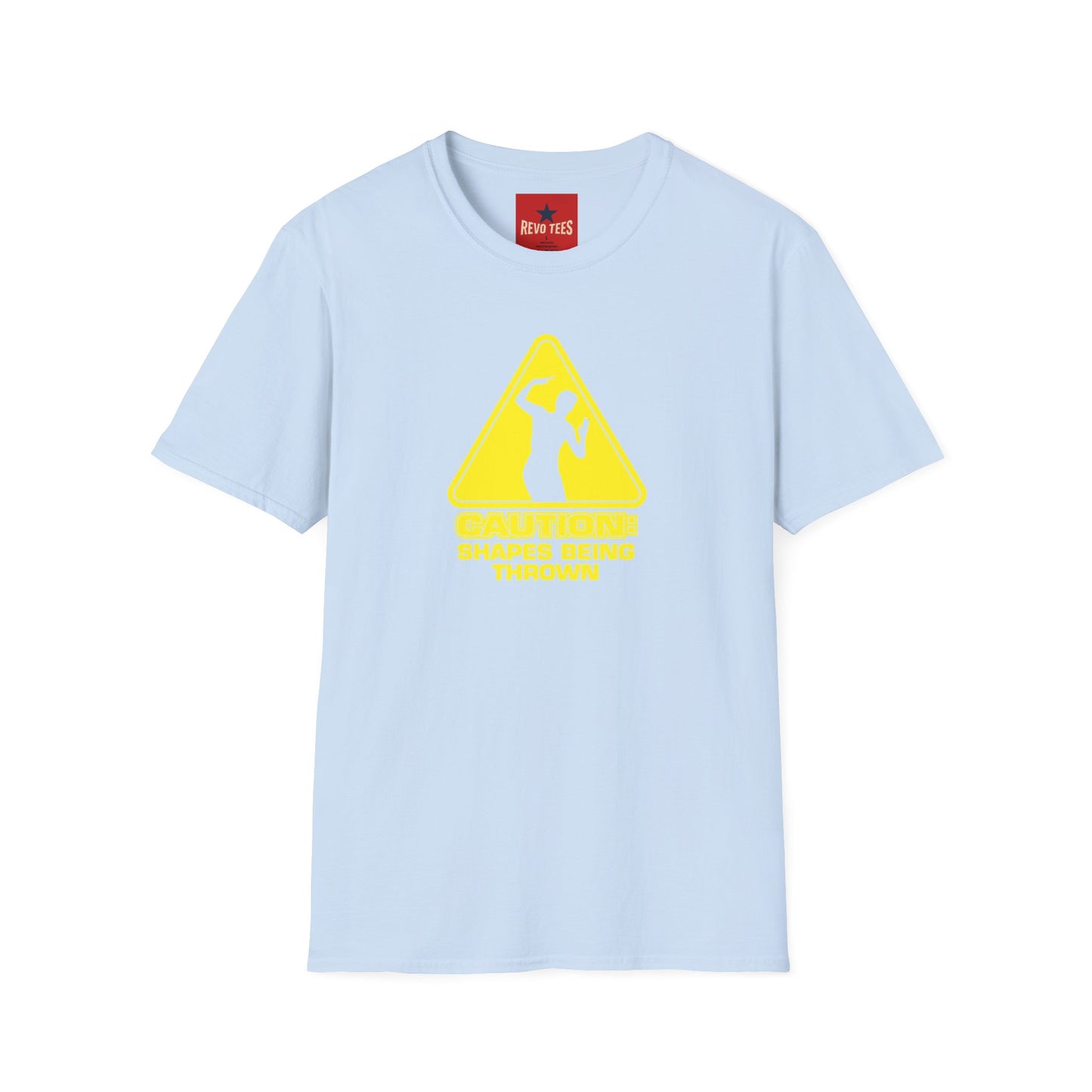 Caution - Throwing Shapes - Unisex Softstyle T-Shirt