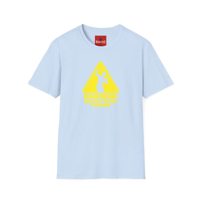 Caution - Throwing Shapes - Unisex Softstyle T-Shirt