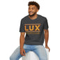 LUX Nightclub Graphic T-Shirt — Retro Marquee Sign Tee for Club Fans & Party Nights