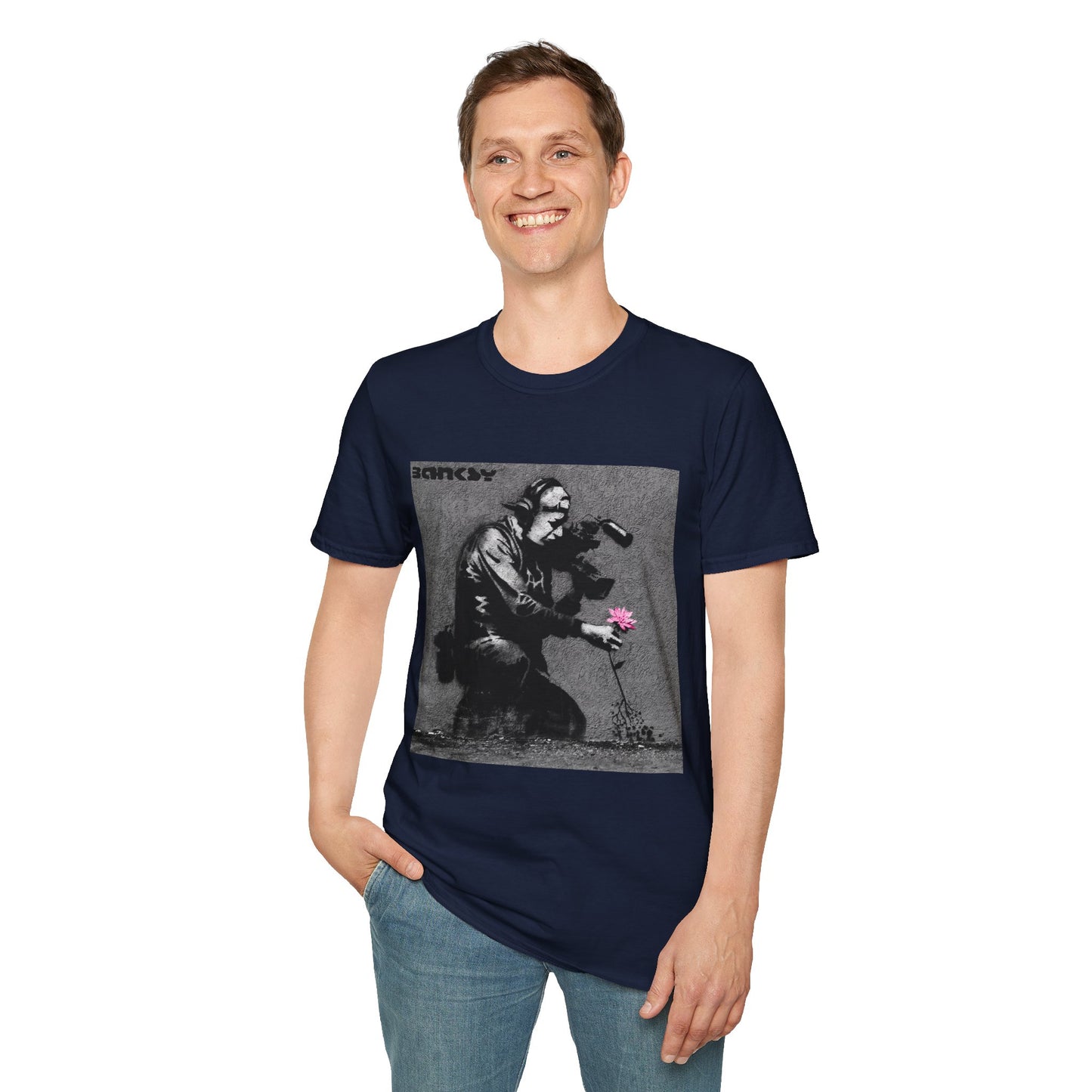 Banksy Flower Thrower T-Shirt — Urban Street Art Graphic Tee