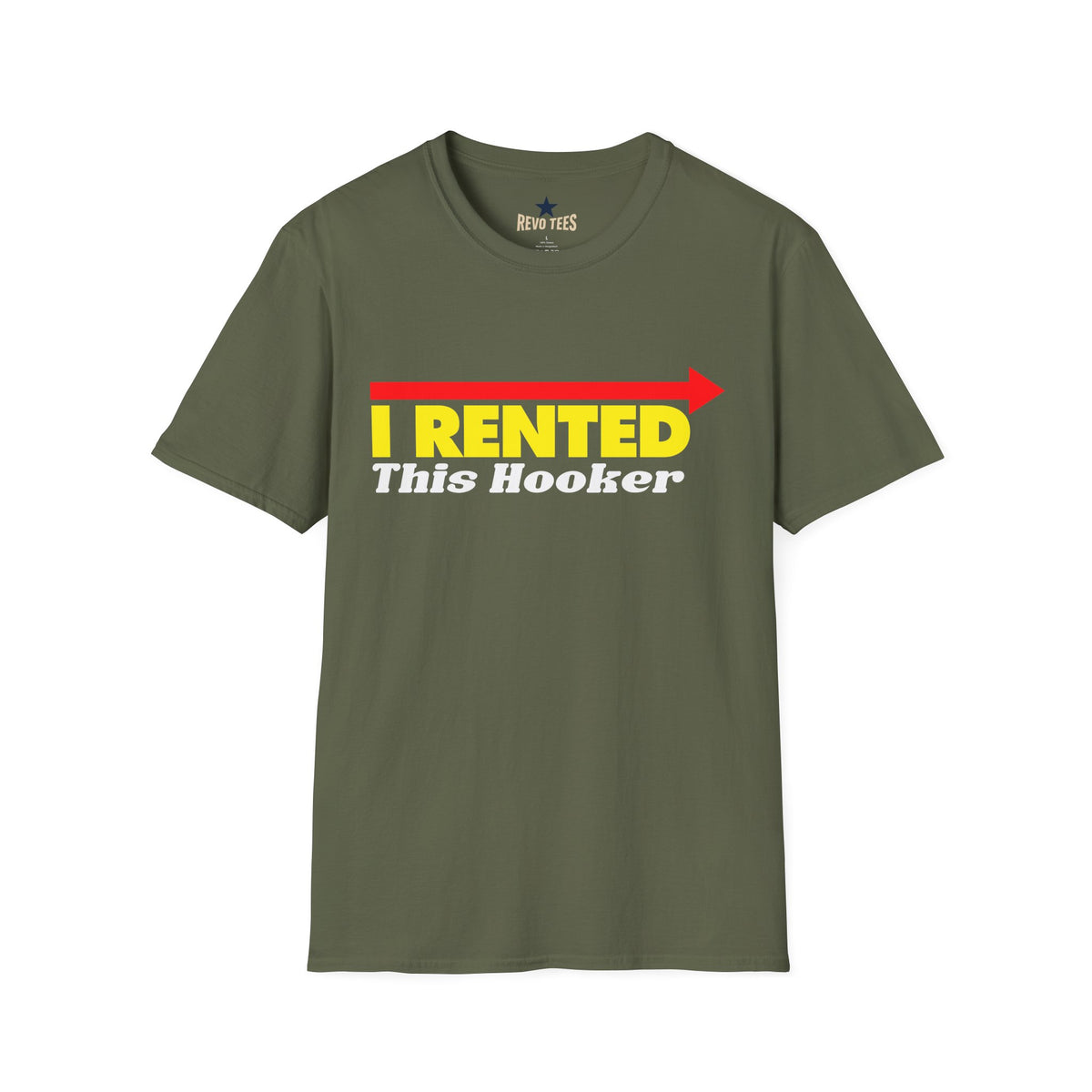 Revotees Novelty I Rented This Hooker Funny Party Shirt T-Shirt - alternate view 4