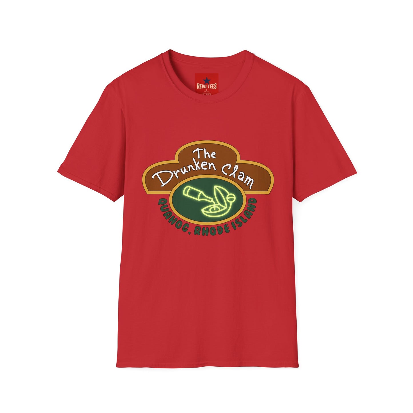 T-Shirt — The Drunken Clam Providence RI Vintage Neon Bar Logo