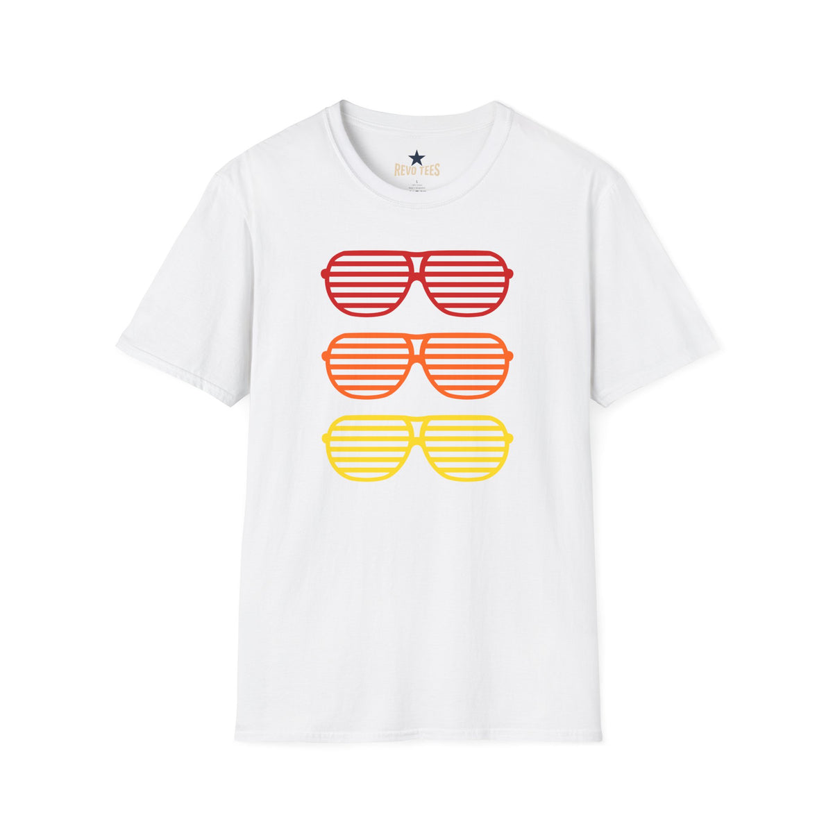 Revotees Retro Shutter Shades Gradient Graphic T-Shirt - alternate view 2