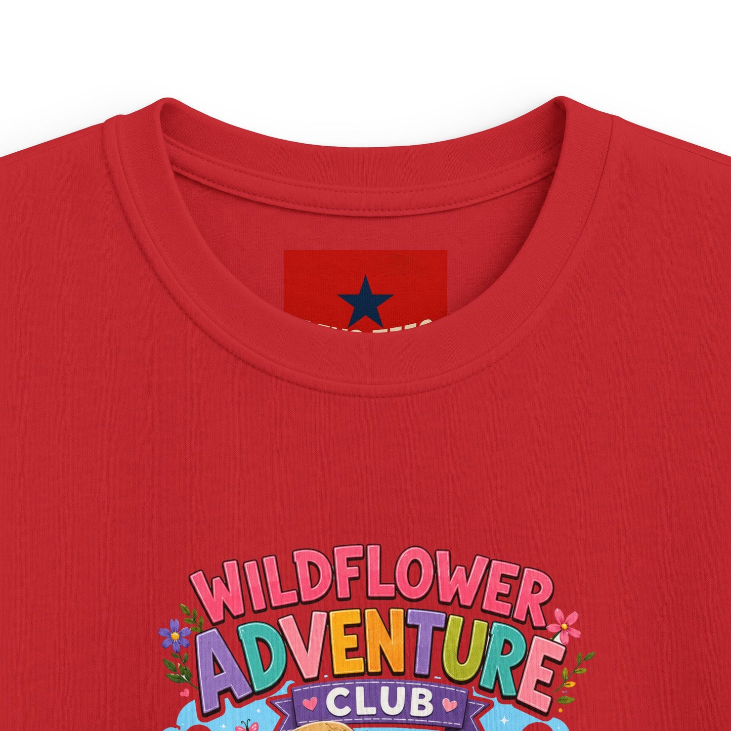 Kids Tee — "Wildflower Adventure Club" Cute Forest Animals Graphic