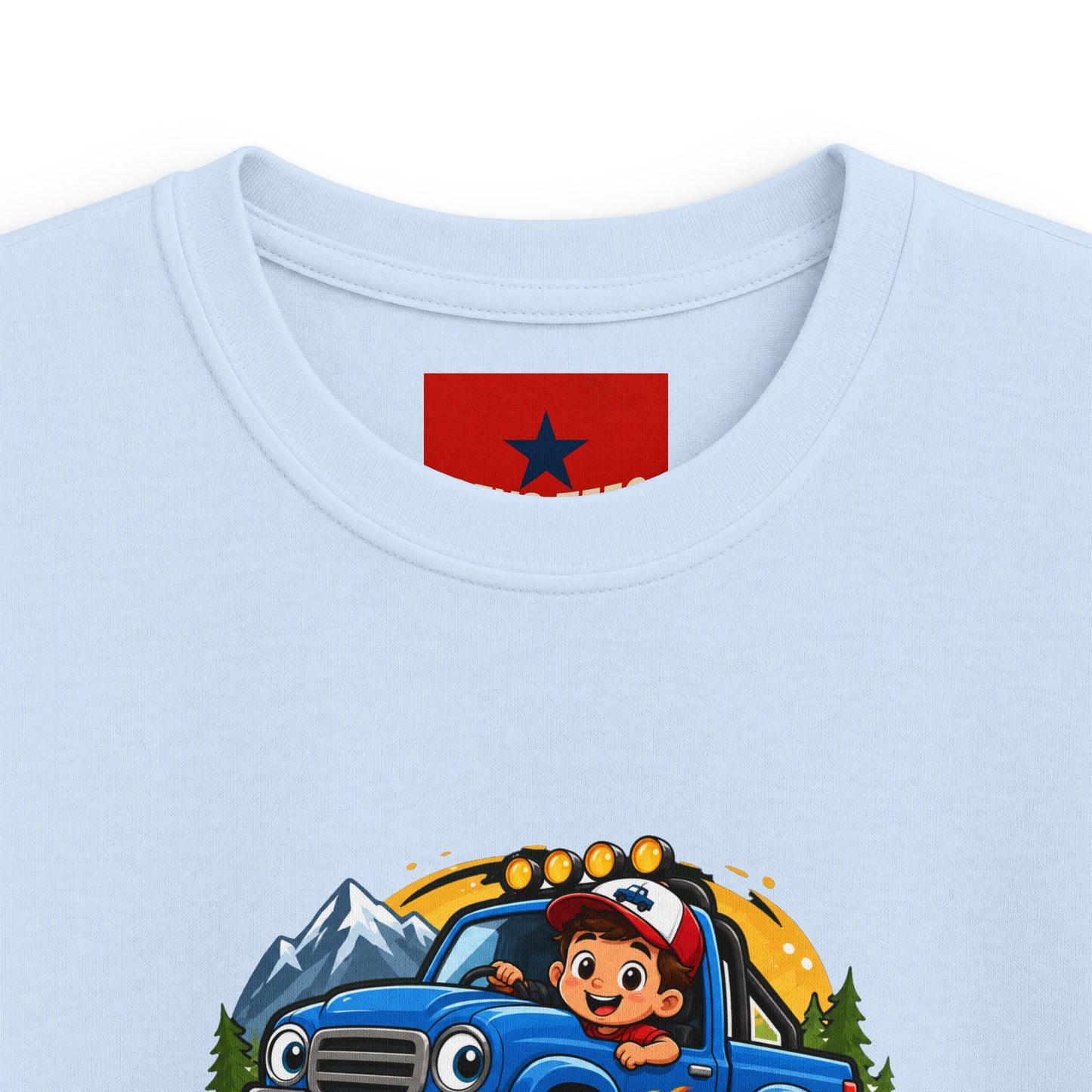 Kids Tee — "Lil' Trucker" Monster Truck Kids T-Shirt | Cute Off-Road Cartoon Top