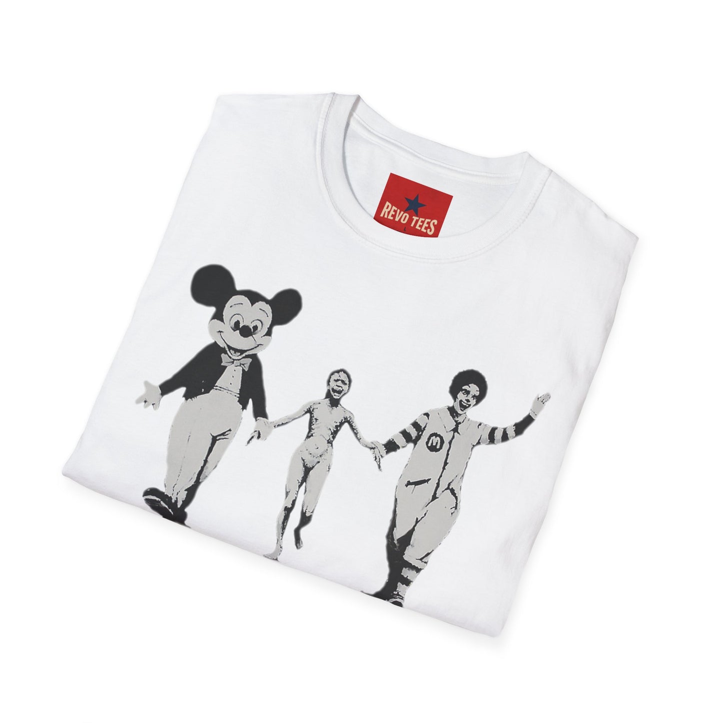 Banksy Graphic T-Shirt — Retro Satirical Parade Design