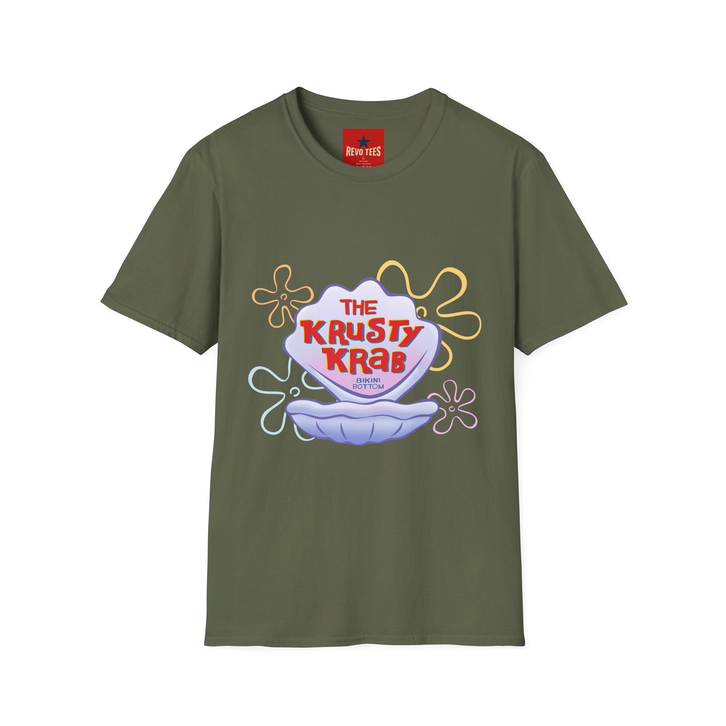 Krusty Krab Logo T-Shirt — Retro Cartoon Seafood Shop Tee