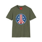 Colonial Navy Vintage Seal T‑Shirt — Patriotic Stars & Stripes Graphic