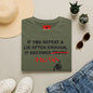 Banksy Politics T-Shirt — "If You Repeat a Lie Often Enough It Becomes Politics" Political Statement Tee