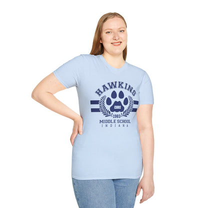 Hawkins Cubs Paw Graphic T-Shirt — Vintage Middle School Spirit Tee