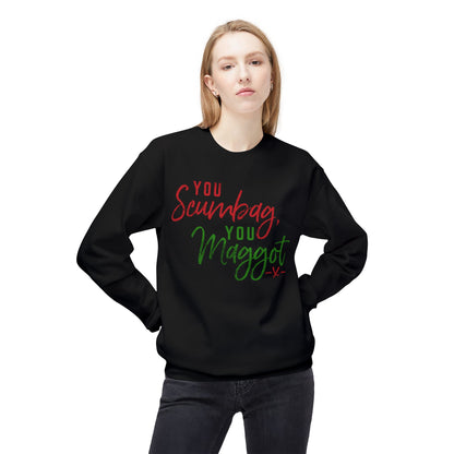 "You Scumbag, You Maggot" Festive Fairy Tale of New York Script Crewneck Sweatshirt