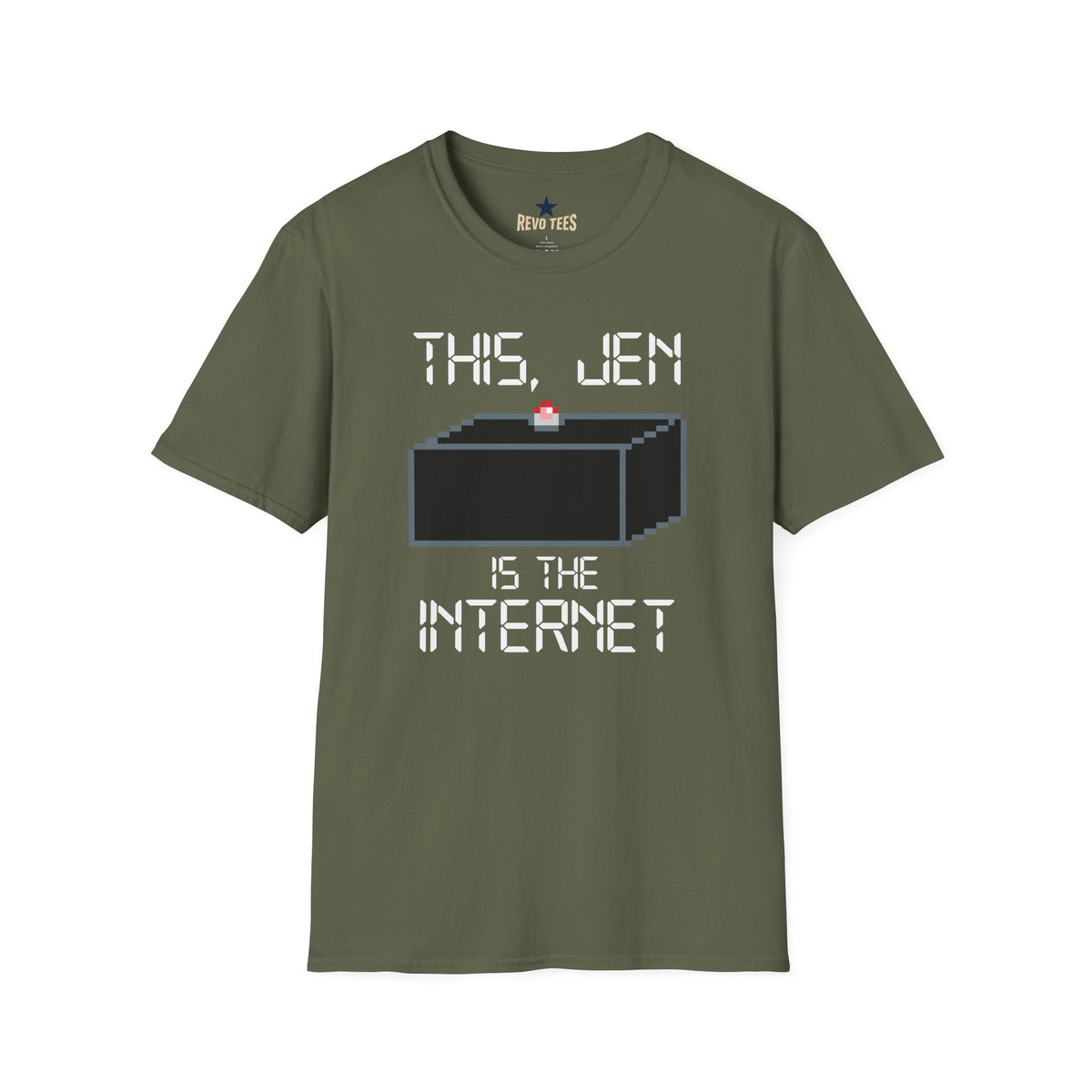 Revotees This Jen Is the Internet Retro Pixel T-Shirt - alternate view 4