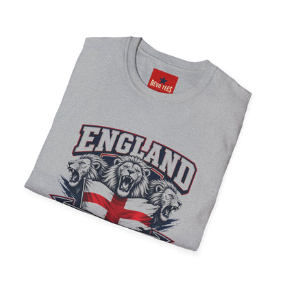 World Cup 2026 England Three Lions — Vintage Three Lions Flag Football Tee