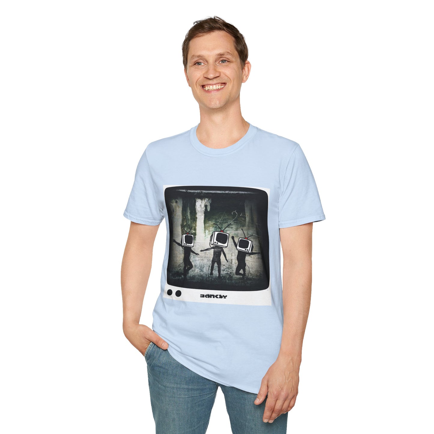 Banksy TV Head Graphic T-Shirt