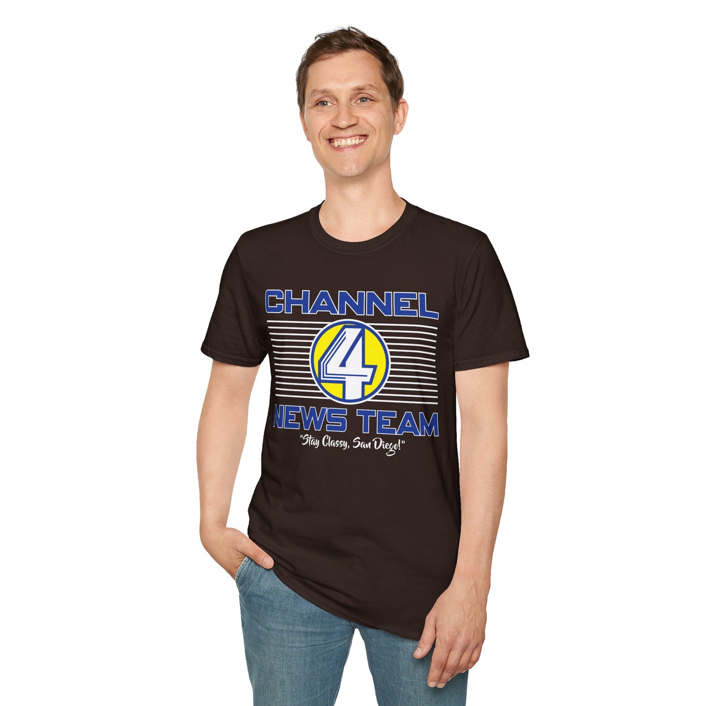 Channel 4 News Team T-Shirt — Retro Broadcast Graphic Tee