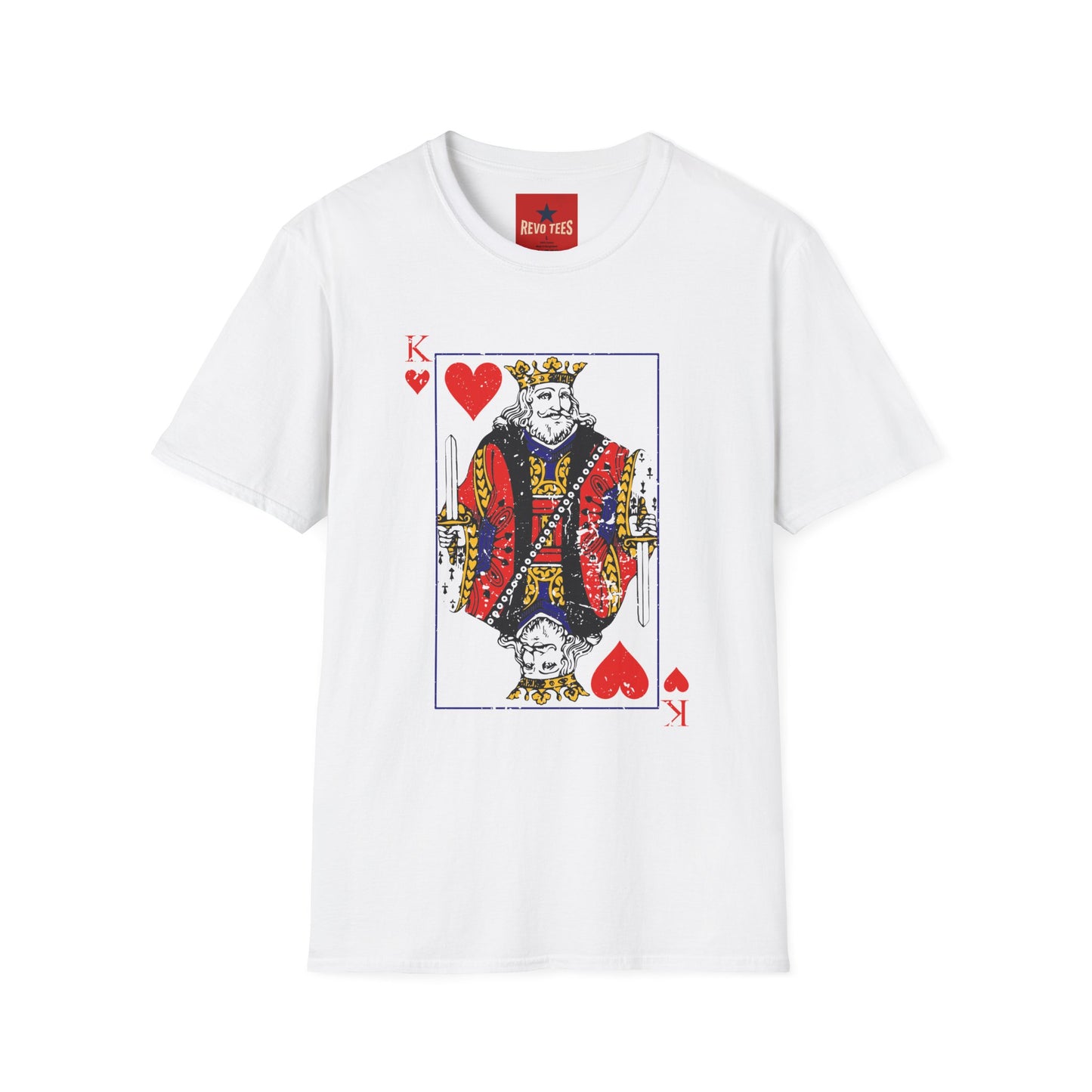 King of Hearts T-Shirt — Vintage Playing Card Graphic Tee