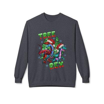 Tree Rex Christmas — Festive Dinosaur Holiday CrewneckSweatshirt