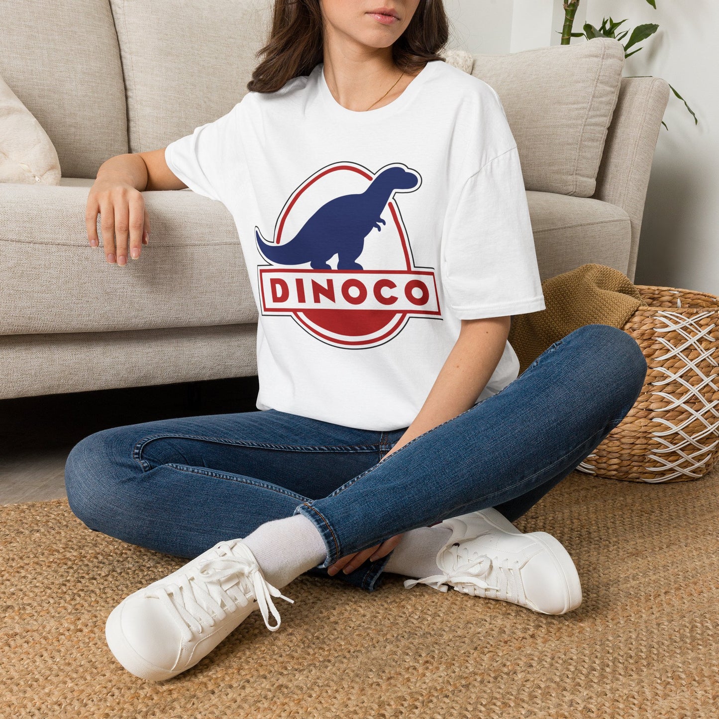 T-Shirt — Retro Dino Logo 'Dinoco' Graphic Tee