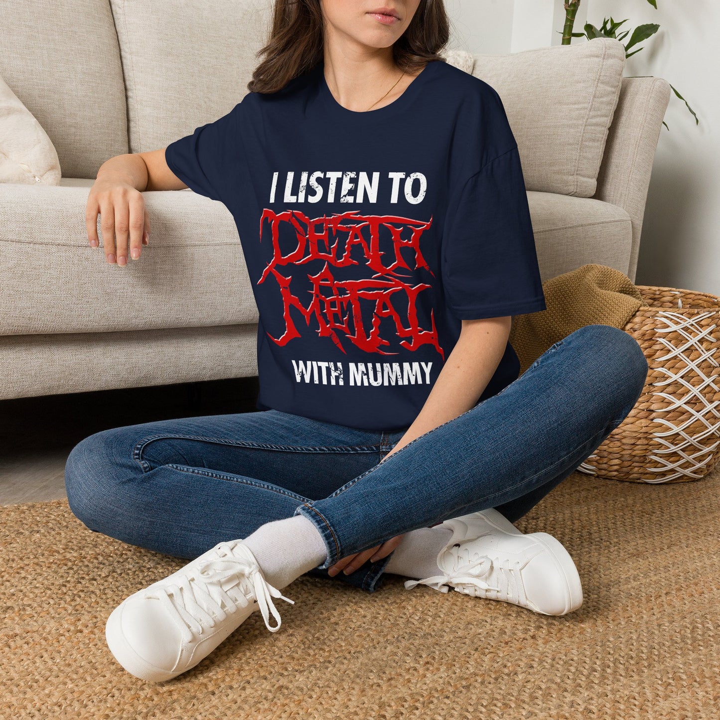 I Listen to Death Metal T-Shirt — Funny Goth / Metal Music Tee