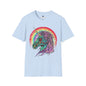 Psychedelic Zombie Unicorn — Rainbow Retro Mythical Tee