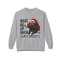 Sloth Santa Sweatshirt — "Wake Me Up When Santa Arrives" Holiday Crewneck