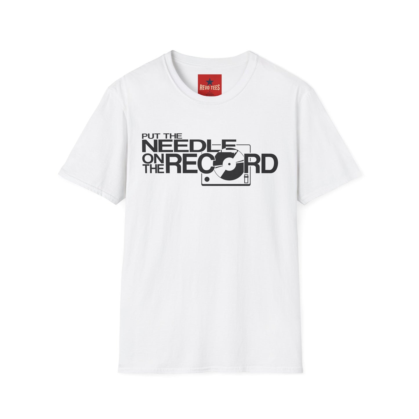 Put The Needle On The Record - Riordan - Unisex Softstyle T-Shirt
